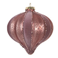 Clayre & Eef | Kerstbal Roze ø 10x10 cm | 6GL5157