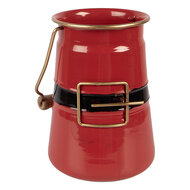 Clayre & Eef | Decoratie Melkbus Rood Zwart 12x10x16 cm | 6Y5903