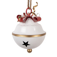 Clayre & Eef | Bel Decoratief Wit Rood ø 16x22 cm | 6Y5923