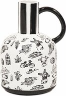 Housevitamin Jug Vaas - Dutch Black - 16x14x21,5cm - Keramiek - Eyecatcher - Dutch Design