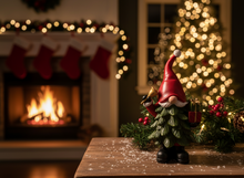 Beeld Gnoom kerstboom cadeautjes 22 x 13 cm - Sommerfield