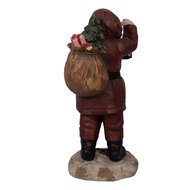 Clayre &amp; Eef | Kerstdecoratie Kerstman Rood Bruin 37x39x82 cm | 5MG0072