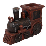 Clayre &amp; Eef | Kerstdecoratie Locomotief Rood Bruin 70x30x50 cm | 5MG0074