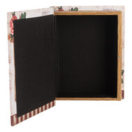 Clayre &amp; Eef | Opbergdoos Beige Roze (3) 27x22x7 / 22x17x6 / 17x12x4 cm | 66254