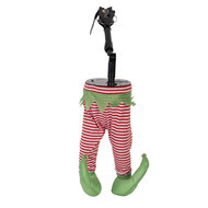 Clayre &amp; Eef | Decoratie Kerst Elfenbenen Rood Groen 30x13x54 cm / 3xAA | 66348