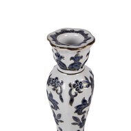 Clayre &amp; Eef | Kandelaar Wit Blauw &oslash; 11x21 cm | 6CE2384S
