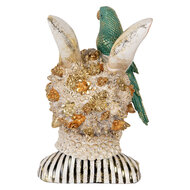 Clayre &amp; Eef | Decoratie Beeld Konijn Beige Groen 23x21x35 cm | 6PR5089