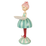 Clayre &amp; Eef | Decoratie Kind met schaaltje Blauw Wit 18x16x38 cm | 6PR5795