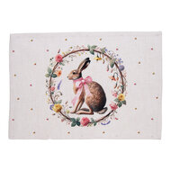 Clayre &amp; Eef | Placemats Set van 6 Beige Bruin 48x33 cm | EWC40