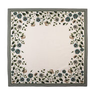 Clayre &amp; Eef | Vierkant Tafelkleed Beige Groen100x100 cm | GTB01