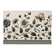 Clayre &amp; Eef | Placemats Set van 6 Beige Groen 48x33 cm | GTB40