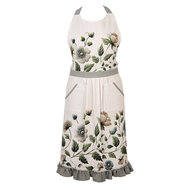 Clayre &amp; Eef | Keukenschort Beige Groen 70x85 cm | GTB41A