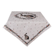 Clayre &amp; Eef | Vierkant Tafelkleed Beige Bruin 100x100 cm | NLE01