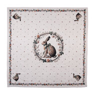 Clayre &amp; Eef | Vierkant Tafelkleed Beige Bruin 100x100 cm | NLE01