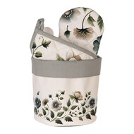 Clayre &amp; Eef | Broodmandje Beige Groen &oslash; 15x16 cm | GTB50