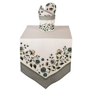 Clayre &amp; Eef | Broodmandje Beige Groen &oslash; 15x16 cm | GTB50