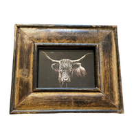 Fotolijst bruin zwart bruin schotse hooglander maat S | 125003 | Home Sweet Home | Stoer &amp; Sober Landelijke Woonstijl