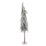 Clayre &amp; Eef | Kunstkerstboom Groen Wit &oslash; 15x80 cm | 50833