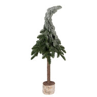 Clayre &amp; Eef | Kunstkerstboom Groen Wit &oslash; 30x90 cm | 50834