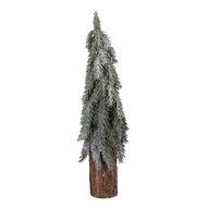 Clayre &amp; Eef | Kunstkerstboom Groen Wit &oslash; 18x57 cm | 50837