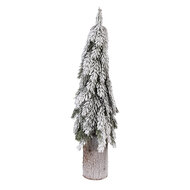 Clayre &amp; Eef | Kunstkerstboom Groen Wit &oslash; 18x57 cm | 50838