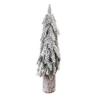 Clayre &amp; Eef | Kunstkerstboom Groen Wit &oslash; 18x57 cm | 50838