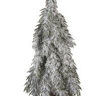 Clayre &amp; Eef | Kunstkerstboom Groen Wit &oslash; 12x32 cm | 66429