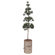 Clayre &amp; Eef | Decoratie Boom Groen Bruin 14x14x60 cm | 50841