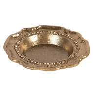 Clayre &amp; Eef | Decoratie Schaaltje Goudkleurig &oslash; 12x2 cm | 6AL0080