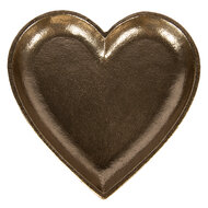 Clayre &amp; Eef | Decoratie Schaal Goudkleurig 21x21x2 cm | 6AL0087