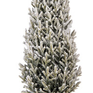 Clayre &amp; Eef | Kunstkerstboom Groen Wit &oslash; 27x70 cm | 50850