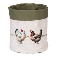 Clayre &amp; Eef | Broodmandje Beige Bruin &oslash; 15x16 cm | BYC50