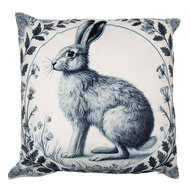 Clayre &amp; Eef | Kussenhoes Beige Groen 45x45 cm | KT021.439