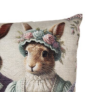 Clayre &amp; Eef | Kussenhoes Groen Bruin 45x45 cm | KT021.440