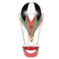 Clayre &amp; Eef | Decoratie luchtballon Rood Wit 26x14x62 cm | 5Y1407