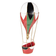 Clayre &amp; Eef | Decoratie luchtballon Rood Wit 26x14x62 cm | 5Y1407