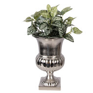 Clayre &amp; Eef | Decoratie Vaas Zilverkleurig &oslash; 20x29 cm | 6AL0078