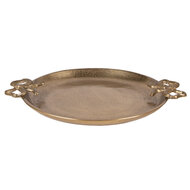 Clayre &amp; Eef | Decoratie Schaal Goudkleurig 37x31x3 cm | 6AL0084