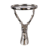 Clayre &amp; Eef | Schaal op voet Zilverkleurig &oslash; 25x38 cm | 6AL0085