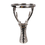 Clayre &amp; Eef | Schaal op voet Zilverkleurig &oslash; 25x38 cm | 6AL0085