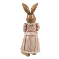 Clayre &amp; Eef | Decoratie Konijn Bruin Roze 11x11x26 cm | 6PR5231
