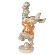 Clayre &amp; Eef | Decoratie Konijn met ijsje Beige Oranje 16x10x28 cm | 6PR6034