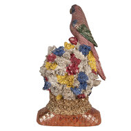 Clayre &amp; Eef | Decoratie buste Kat met vogel Wit Goudkleurig 24x21x40 cm | 6PR6040