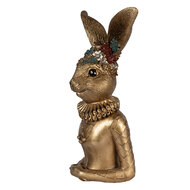 Clayre &amp; Eef | Decoratie Konijn Goudkleurig Groen 27x17x49 cm | 6PR6057