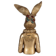 Clayre &amp; Eef | Decoratie Konijn Goudkleurig Groen 27x17x49 cm | 6PR6057