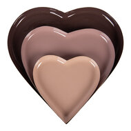 Clayre &amp; Eef | Decoratieve Schalen (3) Roze 3 Kleuren &oslash; 24x1 / &oslash; 19x1 / &oslash; 13x1 cm | 6Y5974