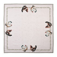 Clayre &amp; Eef | Vierkant Tafelkleed Beige Bruin 100x100 cm | BYC01