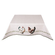 Clayre &amp; Eef | Vierkant Tafelkleed Beige Bruin 100x100 cm | BYC01