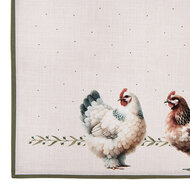 Clayre &amp; Eef | Placemats Set van 6 Beige Bruin 48x33 cm | BYC40