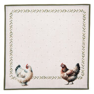 Clayre &amp; Eef | Servetten Katoen Set van 6 Beige Bruin 40x40 cm | BYC43